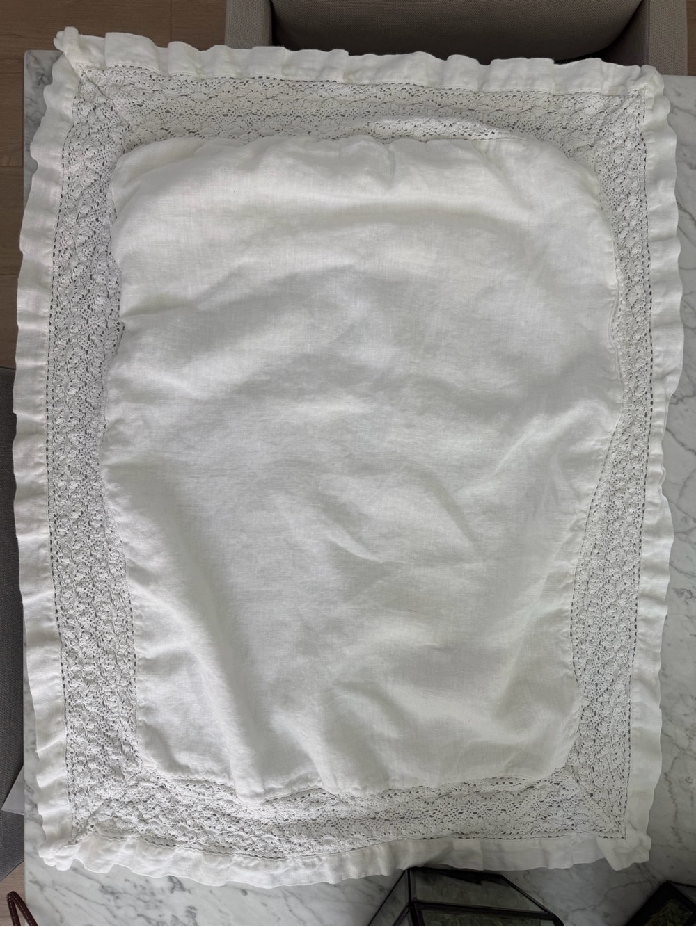 Restoration Hardware White Linen Standard Sham